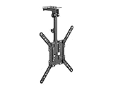 Mount Plus CM344 Flip Down TV and Monitor Roof Ceiling Mount | Fits Flat TV 23 to 55 Inches | VESA Compatible 200x200, 400x400 | Height Adjustable | Pitched Roof