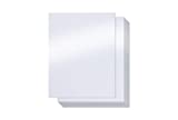White Shimmer Paper - 100-Pack Metallic Paper, 120 GSM, Paper Crafting Supplies, Perfect for Flower Making, Ticket, Invitation, Stationery, Scrapbook Use, Printer Friendly, 8.5 x 11 Inches