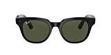 Ray-Ban Stories | Meteor Square Smart Glasses, Shiny Black/Green, 51 mm