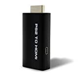 PS2 to HDMI Converter Adapter, Sartyee Video Converter PS2 to HDMI Converter with 3.5mm Audio Output for HDTV HDMI Monitor Supports All PS2 Display Modes