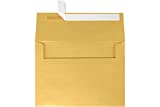 A7 Invitation Envelopes (5 1/4 x 7 1/4) - Gold Metallic (50 Qty) | Perfect for Invitations, Weddings, Announcements, 5x7 Cards | Peel & Press | 80lb. Text Weight | Printable | Square Flap | 5380-07-50