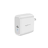 Amazon Basics 65W One-Port GaN USB-C Wall Charger for Laptops, Tablets and Phones with Power Delivery - White (non-PPS)