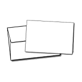 Desktop Publishing Supplies 80lb White Half Fold Greeting Cards & Envelopes - Paper Measures (11' X 8 1/2') and Half Folds to (5 1/2' X 8 1/2') - 40 Cards with Envelopes, Inc.™ Brand