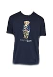 POLO RALPH LAUREN Mens Big and Tall Preppy Camo Bear Graphic Crewneck T-Shirt (4X, Ink)