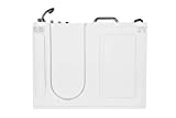 Empava 53' Acrylic Walk-in Tub Freestanding Soaking SPA Bathtub with Left Side Door Model 2021 , White
