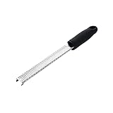MasterChef Lemon Zester Grater Microplaner Kitchen Gadget for Zesting Citrus Fruits & Finely Grating Parmesan Cheese, Garlic, Ginger, Coconut, Nutmeg, Wasabi, Chocolate etc, Stainless Steel, 12 inches