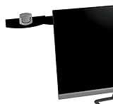 3M Monitor Mount Document Clip Copy Clip, Mounts Right or Left with Command™ Adhesive, Use on Monitors and Laptops for Easy Viewing and Reduced Clutter, Holds up to 30 Sheets, Black (DH240MB)