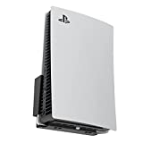Monzlteck Wall Mount for PS5 Playstation 5(Disc and Digital),All Metal Vertical Hanging on Wall, Space Saver, Easy to Install(Black)