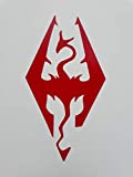 Soaj Inc. - Skyrim Logo Dragon Video Game RED Art 5.5in X 3in CGS227 Vinyl Decal Sticker for Cars LAPTOPS Walls Windows Toolbox Gift, Soaj Inc-A-19432843