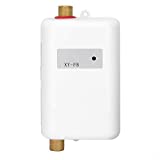 Aufee Instant Water Heater, White Mini Tankless Instant Hot Water Heater Bathroom Kitchen Washing with LED Indicator Light for Hot and Cold Dual-Use (US 110V)