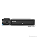 Star Micronics TSP143III USB Receipt Printer and Epsilont 13' by 13' Mini Cash Drawer 4 Bill 5 Coin Compatible with Square (Black)