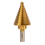 Neiko 10194A Titanium Step Drill Bit, High Speed Steel | 1/4 to 1-3/8 | Total 10 Step Sizes …