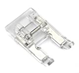DREAMSTITCH 5mm Clear Open Toe Satin Stitch Presser Foot for All Low Shank Snap-On Singer, Brother, Babylock,Euro-Pro,Janome,Kenmore,White,Juki,New Home,Simplicity,Elna Sewing Machine