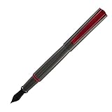 Monteverde Impressa, Fountain Pen, Gun Metal w/Red Trim, Stub Nib (MV29874-ST NIB)