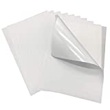 Pack of 100 Sheets-High Sticky Printable Matte Self Adhesive Full Sheet A4 Sticker Paper / Label for Inkjet & Laser Printers