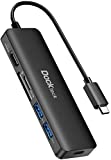 USB C Hub HDMI PD Adapter, Dockteck 6-in-1 Type C Hub with 4K 60Hz, 100W PD, SD & microSD Card Reader, 2 USB 3.0 Data 5Gbps, USB-C Adapter for for MacBook Air / Pro, Surface Pro 7 / 8, XPS and More