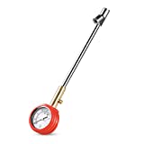 CZC AUTO Accurate Mechanical Tire Pressure Gauge, Straight on Foot Dual Head Truck Air Gage, Heavy Duty Dually Chucks 2' Large Dial Wheel Service Checker for Bus Car Motorcycle Bike, 0-160PSI 0-11bar