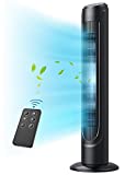 Dreo Cruiser Pro Tower Fan 90° Oscillating Fans with Remote, Quiet Cooling,12 Modes, 12H Timer, Space-Saving, LED Display with Touch Control, 40” Portable Floor Bladeless Fan for Bedroom Home Office