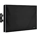 Outdoor TV Cover 40 -43 Inch | Weatherproof and Waterproof Flat TV Screen Protector | Fit Any Smart TV Set |Outside LCD Covers Made of Oxford 600D Fabric w/ PVC Coating Inside | Fully Covered from Below(Black)