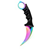 TOPOINT Karambit Knife, Stainless Steel Fixed Blade with Sheath and Cord Knife CS-GO for Hunting Camping and Field Survival