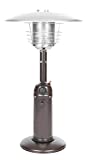 Fire Sense Portable Patio Heater Outdoor Tabletop Lightweight Propane 10,000 BTU Auto-Shutoff Valve ODS Compliant - Hammer Tone Bronze