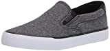 Lugz Men's Clipper Sneaker, Black/White Chambray, 11.5 M US