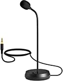 Paladou 3.5MM PC Microphone, Professional Recording Condenser Microphone Compatible with PC, Laptop, iPhone, iPad, Singing,Voice Recording,YouTube,Skype,Gaming(3.5mm PC Microphone Plug and Play)