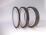 3 Rolls of 33m/108ft Heat Resistant High Temperature Tape for Sublimation Temp Transfer Vinyl.Heat No Residue Electronics Soldering Crafts Circuit Board, Brown, 9.4×4.7×0.6inch