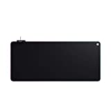 ROCCAT Sense AIMO XXL Ultra-Wide PC Gaming Mousepad, RGB Illumination, High Precision, Non Slip Back, Extended Keyboard Desktop Mouse Pad with Stitched Edges, Smooth, Black