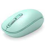 Wireless Mouse, Trueque 2.4G Ergonomic Computer Mouse for Laptop with USB Receiver, Portable Cordless Mice with 3 Adjustable DPI Levels for Windows, PC, Chromebook, MacBook, Linux(Mint Green)