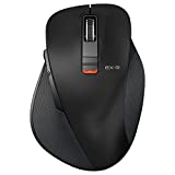 ELECOM Bluetooth Mouse Ergonomic, Quiet Click, Reduces Muscle Pain, 5 Buttons for iPad, Laptop, Notebook, PC and Mac, Large M-XGL10BBSBK-US