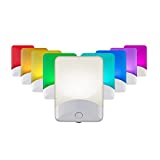 GE Color-Changing LED Night Light, Plug Into Wall, Dusk to Dawn Sensor, For bathroom, Childrens Room, Nursery, 2 Pack, White, 46722