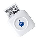 Portable Thermal Printer, Mini Bluetooth Mobile Printer Compatible with Android & iOS, 300DPI Wireless Pocket Picture Printer for iPhone Working Listing, Notes, Journal, Travel