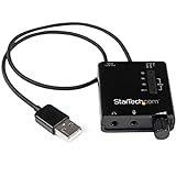 StarTech.com USB Sound Card w/ SPDIF Digital Audio & Stereo Mic – External Sound Card for Laptop or PC – SPDIF Output (ICUSBAUDIO2D),Black