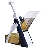 SupMaKin Slice Safe Mandoline Slicer, 5 in 1 Vegetable Julienne + Dicer with Thickness Adjust, French Fry Potato Cutter, Kitchen Chopping Artifact Home Gadgets - Blue