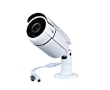 Eversecu 1080P 2.0MP HD CMOS Sensor AHD/TVI/CVI/960H Bullet Analog Camera, 2MP Full HD Weatherproof CCTV Security Camera for Outdoor Surveillance, 3.6 mm Lens, Metal, White