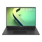 LG gram (2022) 16Z90Q Ultra Lightweight Laptop, 16' (2560 x 1600) IPS Display, Intel Evo 12th Gen i7 1260P Processor, 16GB LPDDR5, 1TB NVMe SSD, FHD Webcam, WiFi 6E, Thunderbolt 4, Windows 11, Black