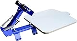 INTBUYING Screen Printing Press T-Shirt Screen Printing Machine One Color One Staion Manual with Removable Pallet Bracket