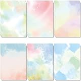 Watercolor Styles Stationery Paper, Aesthetic Paper 8.5 x 11 In, 60 Sheets, Double Sided, Colorful Writing Paper, Pretty Stationary Paper, Decorative Scrapbook Paper, Printer Friendly for Invitations