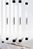 OyeArts 4-Pack 19x1.1 Inches PVC Poster Tube Extendable for Canvas, Blueprints, Artwork, Maps, Scrolls, Waterproof Sealing Document Tube with 2 Rubber Soft Covers
