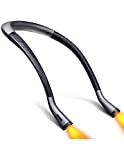 LED Neck Reading Light Rechargeable, 3 Colors × 6 Brightness Levels Amber Neck Book Light for Reading in Bed at Night, Long Bendable Arms, Up to 80 Hours Eye-Friendly Light for Reading, Crocheting