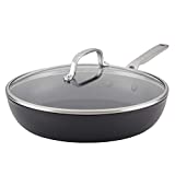 KitchenAid Hard Anodized Induction Nonstick Fry Pan/Skillet with Lid, 12.25 Inch, Matte Black