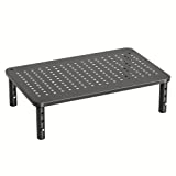 HUANUO Monitor Stand - Monitor Stand Riser 3 Height Adjustable, Monitor Riser with Airflow Vents, Laptop Stand for Desk, Laptop Riser, Desk Organizer for Monitor, 15.6' Laptop, PC, Printer