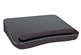 Sofia + Sam Multi Tasking Lap Desk with Memory Foam Cushion | USB Light and Mouse Pad | Fits Laptops Up to 15' | Portable Travel Desk with Handles | Laptop Lap Tray Desk | Black | Travel Portable Desk