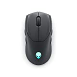 Alienware AW720M Tri-Mode Wireless Gaming Mouse - 2.4GHz Wireless, Bluetooth 5.1, 26,000 DPI, 8-Fully Programmable Buttons, Magnetic Snap Charging Adapter USB-A to USB-C Cable - Dark Side of The Moon