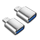 (Apple MFi Certified) Lightning Male to USB Female Camera Adapter,2 Pack Portable USB Camera Adapter OTG Data Sync Converter for iPhone13/12/11/Xr/X/XS/8/7/Card Reader/Flash Drive/Mouse/MIDI Keyboard