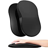 HUEILM Ergonomic Mouse Pad Wrist Support,Pain Relief Mouse Pads with Wrist Rest,Entire Memory Foam Mouse Pad with Non-Slip PU Base,Comfortable Mousepad Perfect for Office & Home（Black）