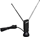 HIDB TV Antenna for Smart TV, Long Range RABIT Ears Indoor TV Antenna HD Digital for Free-to-air HDTV Channels，Stickiness Base for Easy Placement Both Suitable for Home Car