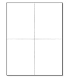 8-1/2' x 11' Laser/Inkjet Postcards 4 Per Page, (4-1/4' x 5-1/2' Each Card | White, 200 Cards)