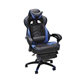 RESPAWN 110 Racing Style Gaming Chair, Reclining Ergonomic Chair with Footrest, in Blue (RSP-110-BLU)-Generation 1.0